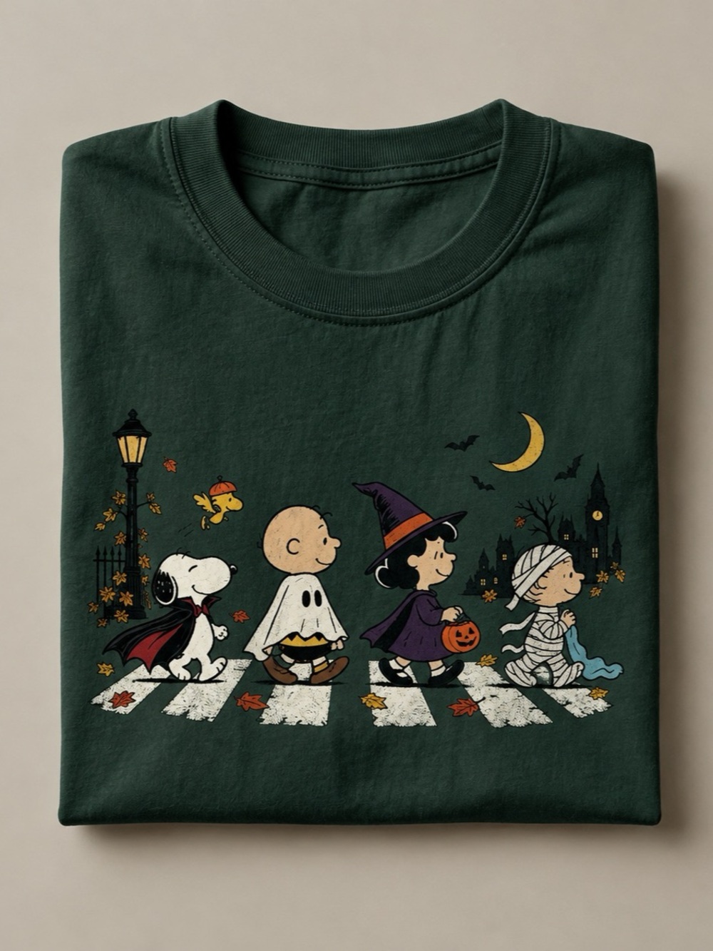 Retro Peanuts Halloween Spooky Season Trick Or Treat Graphic Tee